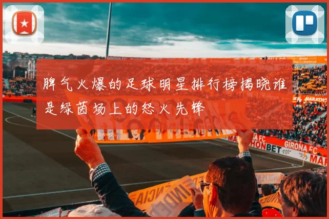 脾气火爆的足球明星排行榜揭晓谁是绿茵场上的怒火先锋
